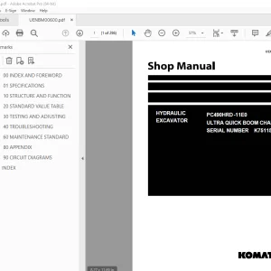 Komatsu PC490HRD-11E0 Excavator Ultra Quick Boom Change Shop Manual PDF