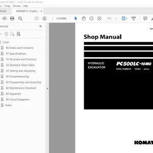 Komatsu PC500LC-10MO Hydraulic Excavator Shop Manual SEN06813-10