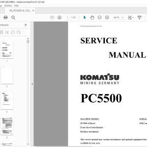 Komatsu PC5500-6 Diesel Service Manual 23.08.02 - PDF DOWNLOAD
