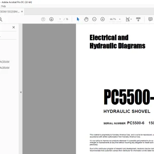 Komatsu PC5500-6 HYDRAULIC SHOVEL Electrical & Hydraulic Diagrams Manual PDF