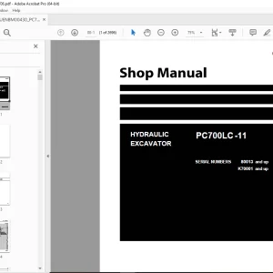 Komatsu PC700LC -11 Hydraulic Excavator Shop Manual UENBM00430 PDF