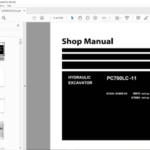 Komatsu PC700LC -11 Hydraulic Excavator Shop Manual UENBM00433  PDF