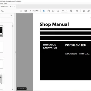 Komatsu PC700LC-11E0 Hydraulic Excavator Shop Manual UENBM00511 PDF