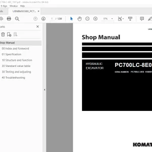 Komatsu PC700LC-8E0 Hydraulic Excavator Shop Manual PDF