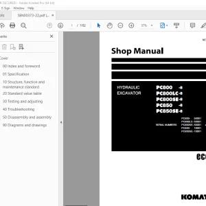Komatsu PC800-8 PC800LC-8 PC800SE-8 PC850-8 PC850SE-8 Excavator Shop Manual PDF