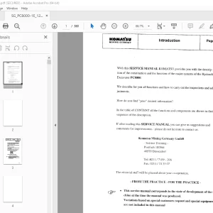 Komatsu PC8000 Hydraulic Excavator Service Manual PDF