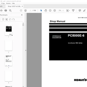 Komatsu PC8000E-6 Hydraulic Excavator Shop Manual PDF