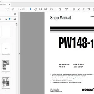 Komatsu PW148-10 Shop Manual VENBM60002 - PDF DOWNLOAD
