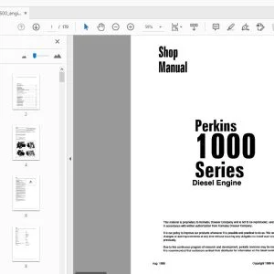 Repair Manual for Komatsu Perkins 1000 Series Engine SEBE1006600