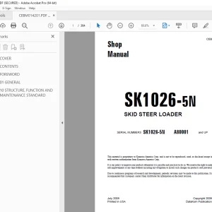 Komatsu SK1026-5N Skid Steer Loader Shop Manual PDF