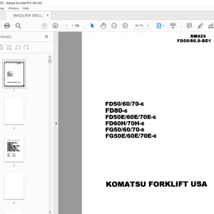 Komatsu SM025 FD50/80.6-BE1 Diesel Engine Shop Manual PDF