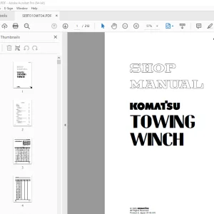 Komatsu Towing Winch Shop Manual SEBT010WT04 PDF