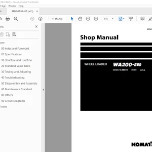 Komatsu WA200-8E0 Wheel Loader Shop Manual SEN06859-07 PDF