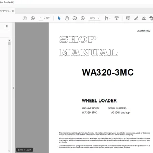 Komatsu WA320-3MC Wheel Loader Shop Manual CEBM003302 - PDF DOWNLOAD