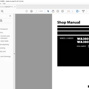 Komatsu WA380 -6 WA380Z-6 WHEEL LOADER Shop Manual - PDF DOWNLOAD