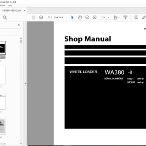 Komatsu WA380-8 Wheel Loader Shop Manual VENBM48500 PDF
