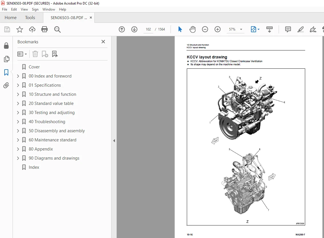 Komatsu Wheel Loader WA200-7 Shop Manual SEN06503-08 - PDF DOWNLOAD - Image 2