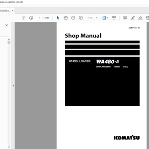 Komatsu Wheel Loader WA480-8 Shop Manual SEN0663-01 - PDF DOWNLOAD