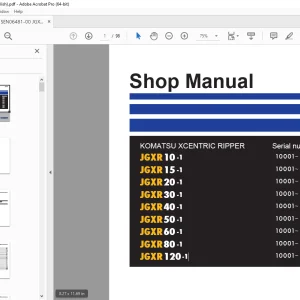 Komatsu Xcentric Ripper Shop Manual SEN06481-00 - PDF DOWNLOAD