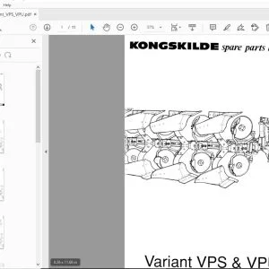 Kongskilde Variant VPS & VPU Parts Manual - PDF DOWNLOAD