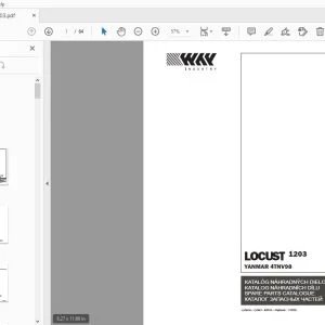 LOCUST 1203 (YANMAR 4TNV98) PARTS MANUAL - PDF DOWNLOAD