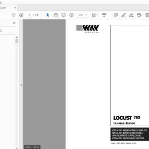 LOCUST 753 (YANMAR 4TNV94) PARTS MANUAL - PDF DOWNLOAD