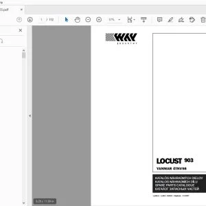 LOCUST 903 (YANMAR 4TNV98) PARTS MANUAL - PDF DOWNLOAD