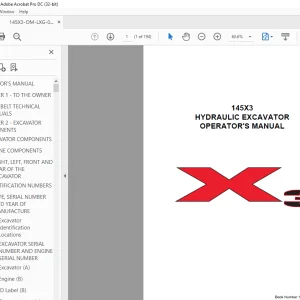 Link Belt 145X3 HYDRAULIC EXCAVATOR OPERATOR'S MANUAL - PDF DOWNLOAD