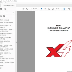 Link Belt 145X4 HYDRAULIC EXCAVATOR OPERATOR'S MANUAL - PDF DOWNLOAD