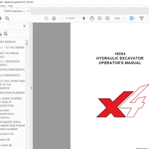 Link Belt 160X4 HYDRAULIC EXCAVATOR OPERATOR'S MANUAL - PDF DOWNLOAD