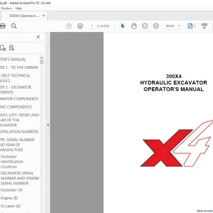 Link Belt 300X4 HYDRAULIC EXCAVATOR OPERATOR'S MANUAL - PDF DOWNLOAD