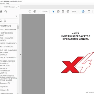 Link Belt 490X4 HYDRAULIC EXCAVATOR OPERATOR'S MANUAL - PDF DOWNLOAD