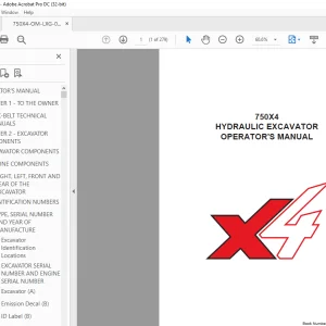 Link Belt 750X4 HYDRAULIC EXCAVATOR OPERATOR'S MANUAL - PDF DOWNLOAD