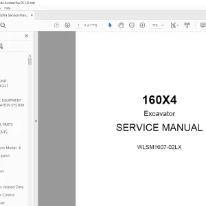Link Belt Excavator 160X4 Service Manual WLSM1607-02LX - PDF DOWNLOAD