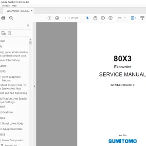 Link belt 80X3 Excavator SERVICE MANUAL WLSM0806-00LX - PDF DOWNLOAD
