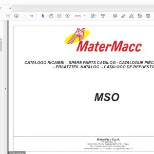 MaterMacc MSO Parts Manual - PDF DOWNLOAD