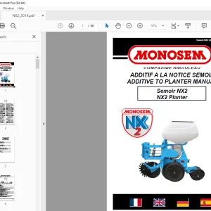 Monosem ADDITIVE TO PLANTER MANUAL NX2 Planter User Manual PDF