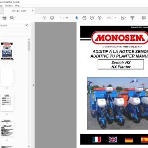 Monosem ADDITIVE TO PLANTER NX Planter User Manual - PDF DOWNLOAD