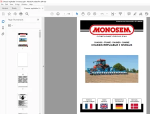 Monosem CHASSIS REPLIABLE 3 NIVEAUX FRAME User Manual PDF