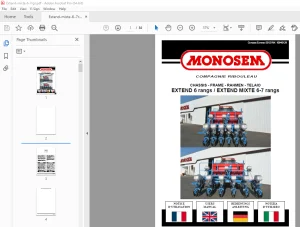 Monosem FRAME EXTEND 6 rangs / EXTEND MIXTE 6-7 rangs User Manual PDF