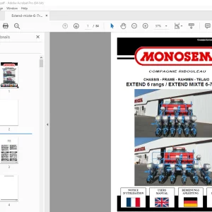 Monosem FRAME EXTEND 6 rangs / EXTEND MIXTE 6-7 rangs User Manual PDF