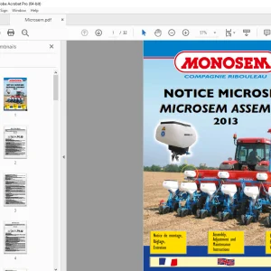 Monosem Microsem Assembly 2013 Adjustment & Maintenance Manual PDF