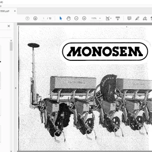 Monosem Pneumatic Universel Assembly Adjustment & Maintenance Manual PDF
