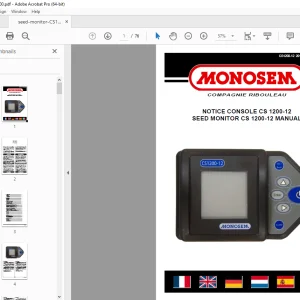 Monosem SEED MONITOR CS 1200-12 User Manual - PDF DOWNLOAD