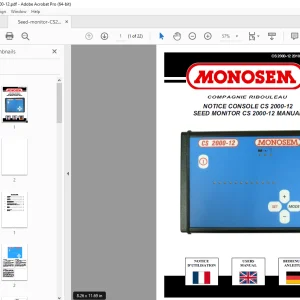 Monosem SEED MONITOR CS 2000-12 User Manual - PDF DOWNLOAD