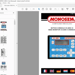 Monosem SEED MONITOR CS 4000-12 User Manual - PDF DOWNLOAD