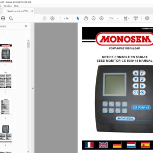 Monosem SEED MONITOR CS 5000-18 User Manual - PDF DOWNLOAD