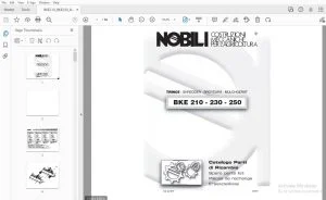 NOBILI BKE 210-230-250 TRINCE PARTS MANUAL - PDF DOWNLOAD