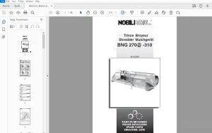 NOBILI BNG 270-310 TRINCE PARTS MANUAL - PDF DOWNLOAD