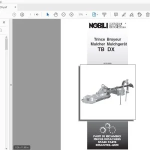 NOBILI TB DX TRINCE PARTS MANUAL - PDF DOWNLOAD
